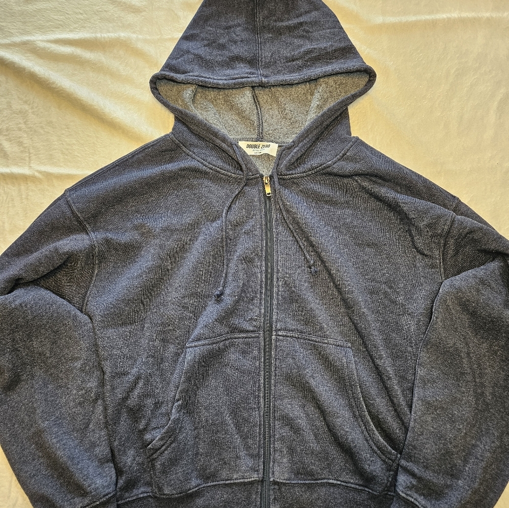 Blue Zip-Up Hoodie